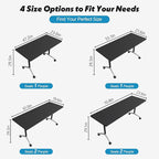 Goakwwuz Conference Room Table, Folding Conference Tables,Thicken Grey Tabletop,Flip Top Wooden Seminar Meeting Room Table for Conference Room Offices (8, Black, 47.2“)