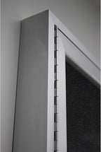 Ghent 36"x30" 1-Door indoor Enclosed Recycled Rubber Bulletin Board, Shatter Resistant, with Lock, Satin Aluminum Frame,Confetti (PA13630TR-CF) ,Made in the USA