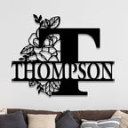 Custom Metal Signs | Personalized Monogram Name Sign | Outdoor Wall Art for Family Name | Custom Name Metal Sign, Last Name, Anniversary, Wedding Gifts for Women, Wife, Parents, couple (6'') (Design 3)