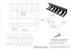 QiaoYoubang 2 Pcs of Cable Management Under Desk for Easy Mounting Metal Under Desk Cable Organizer for Office, Home Cable Tray Holder (UnderDeskCM)
