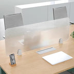 RCJCQSR Acrylic Frosted Privacy Free Standing Screen, Visual Distractions Privacy Panel Portable Desk Divider Guard for Table Top Workstation for Home Office(Size:100x30cm(39.4x11.8))