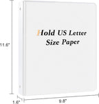 CIXILDTS 1-inch Round Ring Binder, Durable 1" 3 Ring Binder Fit Letter Size Paper, White, 36-Pack
