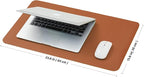 Leather Desk Mat - Small Non-Slip PU Desk Pad for Office and Home - Desk Organization and Accessories - Ideal for Large Mouse Pad and Small Desk Mats on Top of Desks (Brown,23.6"x 13.8")