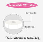 1000 Blank Removable Labels, Blank Removable Freezer Labels Water Oil Resistant with Perforation Line for Food Containers Jars Pantry Organization (Each Measures 1x 2 Inch)
