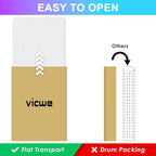 Vicwe Office Chair Mat for Carpet, 2 Pack, 32'' x 55'' Computer Desk Chair Mat for Carpeted Floors, Easy Rolling Hard Mats for Office Chair on Carpets, Anti-Slip Carpet Protector Mat Clear,Ship Flat