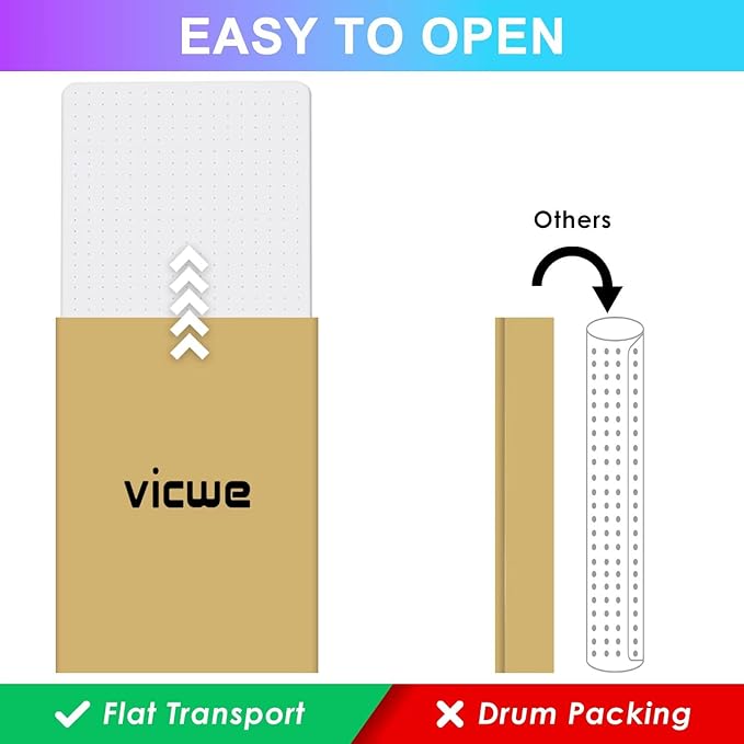 Vicwe Office Chair Mat for Carpet, 36''x 48'' Heavy Duty Chair Mat for Carpeted Floors, Easy Rolling Hard Mat for Office Chair on Carpets, Anti-Slip Carpet Protector Mat Clear,Ship Flat