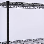 M MZG 1400 lbs 4 Tier Storage Rack Metal Wire Shelving Unit, Storage Standing Household Shelf Organizer for Kitchen Pantry Closet Garage Basement Utility Room, Black 15.8" D x 45.3" W x 59.4" H