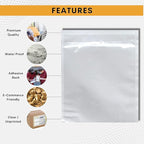 100 Pack 6"x9" Shipping Label Sleeves – Clear Self-Adhesive Packing Slip Pouches, Waterproof Packing List Envelopes – Ideal for Shipping Documents, Mailing Labels, Invoices & Packing Slips
