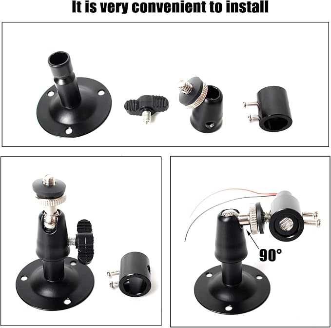 Laser Module Mount Bracket with Cooling Function - 360-Degree Adjustable Positioning - 4 Pack (12mm)