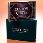 Custom Acrylic Sign Personalized, Custom Desk Name Plate, 18 Styles, (4"x6"), With Gift Box, USA Made by Acryluxe. (Fantasy)