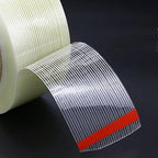 KAIY Strapping Tape, 2 Roll 1/2 inch x 60 yds Packing Tape, Heavy Duty Reinforced Fiberglass Tape, Transparent, Waterproof, 100 lbs per inch Tensile Strength