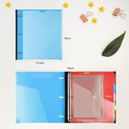 WOT I Telescoping Project Organizer, Refillable Binder with Dividers and Pockets, 13 Pocket Folders, 1 Inch 3 Ring Binder, Blue