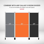Proman Products - Galaxy 2 Panel Section Privacy Folding Screen Divider, Water Repellent Fabric Room Divider with Black Powder Coated Metal Frame for Indoors or Outdoors (Beige)