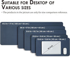 Large Desk Mat - 47.2"x 17" Non-Slip PU Desk Pad for Office and Home - Ideal for Large Mouse Pad and Desk Mats on Top of Desks(Dark Blue)