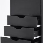 Naomi Home Carly 6-Drawer Craft & Office Storage Cabinet, – Mobile Filing Unit with Wheels, Spacious for Supplies & Documents, Under Desk Fit, 18.8" D x 15.7" W x 41.3" H