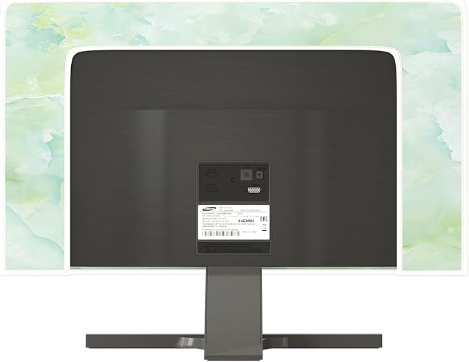 Baocicco Sage Green Marble Waterproof TV Dust Cover 80 Inch Anti-Static Dustproof Abstract Creative Desige Television Accessories TV LCD Screen Texture TV Decoration for Tablet