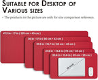 Leather Desk Mat - Small Non-Slip PU Desk Pad for Office and Home - Desk Organization and Accessories - Ideal for Large Mouse Pad and Small Desk Mats on Top of Desks (Rose Red,23.6"x 13.8")