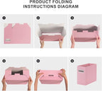 Oterri Cardboard File Organizer Box for Hanging File Folders Letter Size,File Box for Computer Desk,File Cabinet,Working Home,Office,Classroom(Pink, Letter Size - 8 Packs)