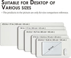 HOMIEAZICOZI Leather Desk Mat - Non-Slip PU Desk Pad for Office and Home - Desk Organization and Accessories - Ideal for Large Mouse Pad and Desk Mats on Top of Desks (White,36''x 17'') (DPD-W-L)