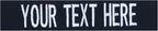 Custom Uniform Name Tapes Solid Colors. Dark Blue Fabric, 3.5 Inch Hook Fastener (Uniform Ready Fastener)