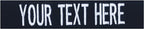 Custom Uniform Name Tapes Solid Colors. Dark Blue Fabric, 3.5 Inch Sew on
