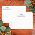 Custom Floral Address Stamp | Choose from 12 Designs | Multiple Ink Color Options | Envelope Return Address Stamp for Couple or Family (Design 5, Large)