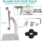 YOOZ Anti Theft Tablet Holder, Secure Desktop iPad Mount Lock, All Metal Material - Kiosk Retail Counter Lockable Stand for Tablet 9-14", iPad Pro 13 12.9 11, Air, Galaxy Tabs, Surface Pro etc