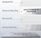 Break Room Signs with Raised Text & Grade 2 Braille, Brushed Aluminum/Silver Finish Easy Install with Double-Sided Tape, ADA Compliant Break Room Door Sign for Businesses & Offices