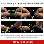 Turxayox 12 Rolls Transparent Tape Refills for Dispenser, Clear Tape, 3/4 x 1000 Inches, Easy Tear, Glossy Gift Wrap Tapes, Home Office Supplies and Back to School Supplies for College and Classrooms