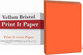 Print It - Vellum Bristol Colored Cardstock Cover Paper, 67 Lb, 8.5" X 11”, Heavyweight Colored Cardstock for Crafts, School, Invitations, And Office Use - Decoration Drawing 2000/Case-Orange