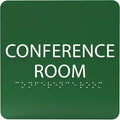 ADA CENTRAL SIGNS - 6" X6" Conference Room Sign- ADA Compliant Tactile Graphics Grade 2 Braille Text Acrylic Wall Signs - Authorized Personnel Only, Meeting Privacy Door Sign for Schools, and Offices