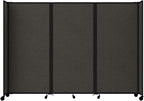 Versare Room Divider 360 Portable Wall Partition | Folding Panels | Large Freestanding Divider | Locking Wheels | Temporary Room Separator