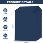 Cardstock 8.5 X 11, 40 Sheets Dark Blue Card Stock, 75lb/ 200gsm Copy Paper, Cardstock Printer Paper For Art, Drawing, Invitations, DIY Cards, Watercolor, Craft, Construction, School & Office Supplies