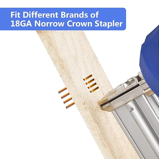 SimCos 18 Gauge 1/4" Narrow Crown Staples, Galvanized Upholstery Staples for 18 GA Pneumatic or Electric Stapler or Staple Gun (1/2"+5/8"+3/4"+1"+1 1/4"+1 1/2"-4600pcs)