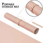 Leather Desk Mat - Non-Slip PU Pad for Office & Home - Organization Accessory - Ideal for Large Mouse Pad & Desk Mat (Pink, 36"x 17")