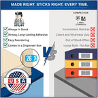 MINI 2026 Year Stickers, Doctor Stuff 2026 Chart Stickers, Light Blue Color Coded, Tab 1287 Style, USA Made Year Labels for End Tab File Folders, 500 Labels/Roll in a Dispenser Box, 1/2" x 1-1/8"