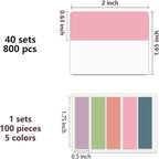 ELII 900 PCS Book Tabs 2 Inch Sticky Index Tabs, Colored Page Markers Repositionable Tags Reading Tabs Self Adhesive Tape Flags for Books, Binders, Notebook and File Folders