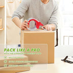 KAMOTA Packing Tape, 36 Rolls Heavy Duty Clear Packaging Tape for Shipping Packaging Moving Sealing, 1.88 inches Wide, 65 Yards Per Roll, Total 2340 Yards with 4 Dispensers