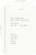 Pinesman - Elegant Desk Notepads for Professionals, Executive's Memo Pads, Minimalist, Gold Foiled, Dotted Layout, 5 Pack, 375 Sheets Total (75 Each), 6.3" x 3.9”, 80 GSM, Eco-friendly, FSC™ Certified
