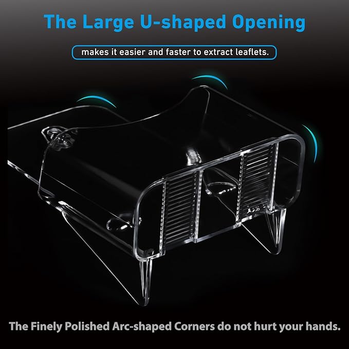 12 Pack Acrylic Brochure Holder 4x9 Inches Slant Back Design, Clear Display Stand, Plastic Table Stand Sign Holder,Pamphlet Holder Flyer Holder, Acrylic Display Stand