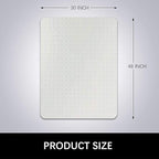 Kuyal Desk Chair Mat for Carpet, 30'' x 48'' Rectangle Transparent Mats for Chairs Good for Desks, Office and Home, Easy Glide, Protects Floors for Low and No Pile Carpeted Floors