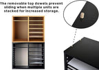 AdirOffice Wooden Adjustable Literature Organizer, 12 Compartment Office Mailbox, or Classroom Literature Organizer, Black