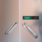 SmartSign Privacy Sign Please Knock And Enter/In Session Door Slider Sign for Office, Conference, Hotel, Hospital, Therapy, Training| 2.25" x 10" Plastic Black, Made in USA