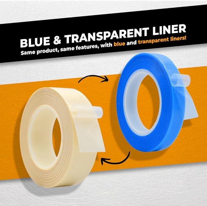 WOD SPT7A UHMW Polyethylene Transparent Film Slick Tape, 3/4 inch x 10 ft. Aggressive Adhesive - Ideal For Squeak Reduction, Drawers, and Bearings