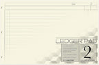 BookFactory Ledger Sheets/Large 2 Column Accounting Ledger Columnar (Two Columns) Loose Leaf Paper - 17'' x 11'', 50 Pages, Loose Leaf, 3 Hole Punched (Made in USA)