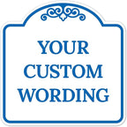 Custom Decorative Sign, Personalized Metal Sign for Business, Driveway, Home, Airbnb, Office Door Plaque, White Background 24x24 Inches, ACM, Fade Resistant, Made in USA by Sigo Signs