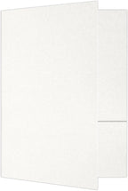 LUXPaper 9" x 12" Presentation Folders | Two Pocket | White Linen | 100lb. Cover | 100 Qty