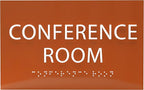 ADA CENTRAL SIGNS - 6" X4" Conference Room Sign - ADA Compliant Tactile Graphics Grade 2 Braille Text Privacy Sign | Wall Mount Plastic Meeting Signs For Schools, Hospitals, Offices, and Apartments