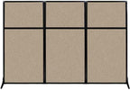 Versare Workstation Partition | Portable Wall Divider | Modern Office Cubicle | Free Standing Privacy Screen | Flexible Work Space | 99" x 70" Ocean Fabric Panels