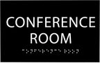 ADA CENTRAL SIGNS - 6" X4" Conference Room Sign - ADA Compliant Tactile Graphics Grade 2 Braille Text Privacy Sign | Wall Mount Plastic Meeting Signs For Schools, Hospitals, Offices, and Apartments